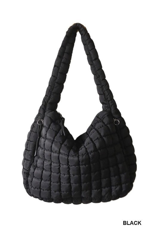 QUILTED OVER SIZE - BLACK
