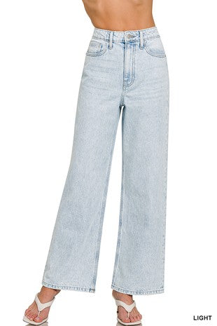 STRAIGHT HIGH WAISTED JEANS - LIGHT