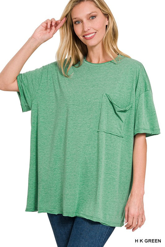 ALL ME OVERSIZED BOYFRIEND TEE (H K GREEN)
