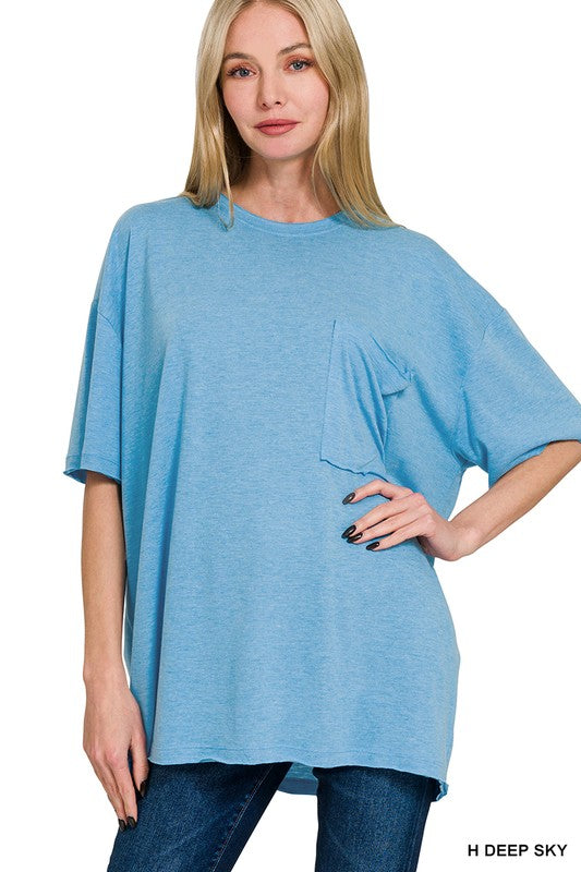 ALL ME OVERSIZED BOYFRIEND TEE (H DEEP SKY)