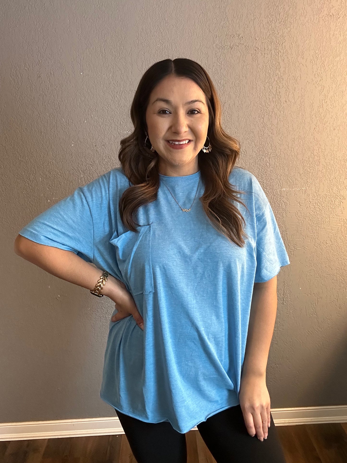 ALL ME OVERSIZED BOYFRIEND TEE (H DEEP SKY)