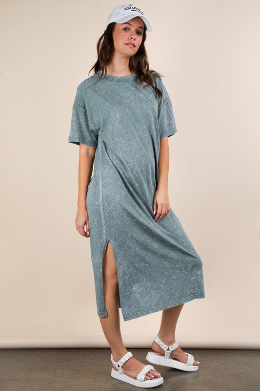 Everday Comfy Midi Dress- Sage1