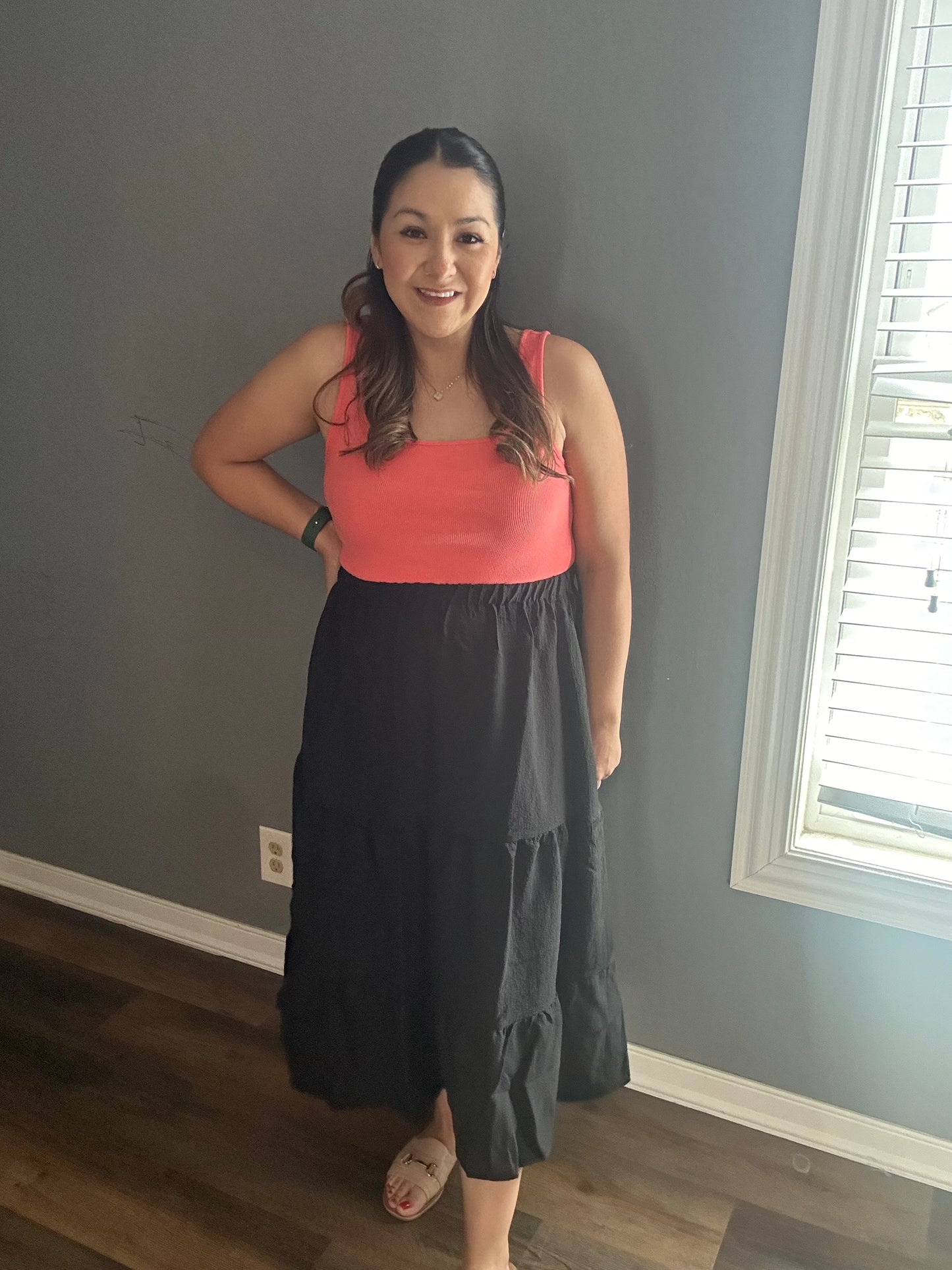 Tiered Maxi Skirt- Black