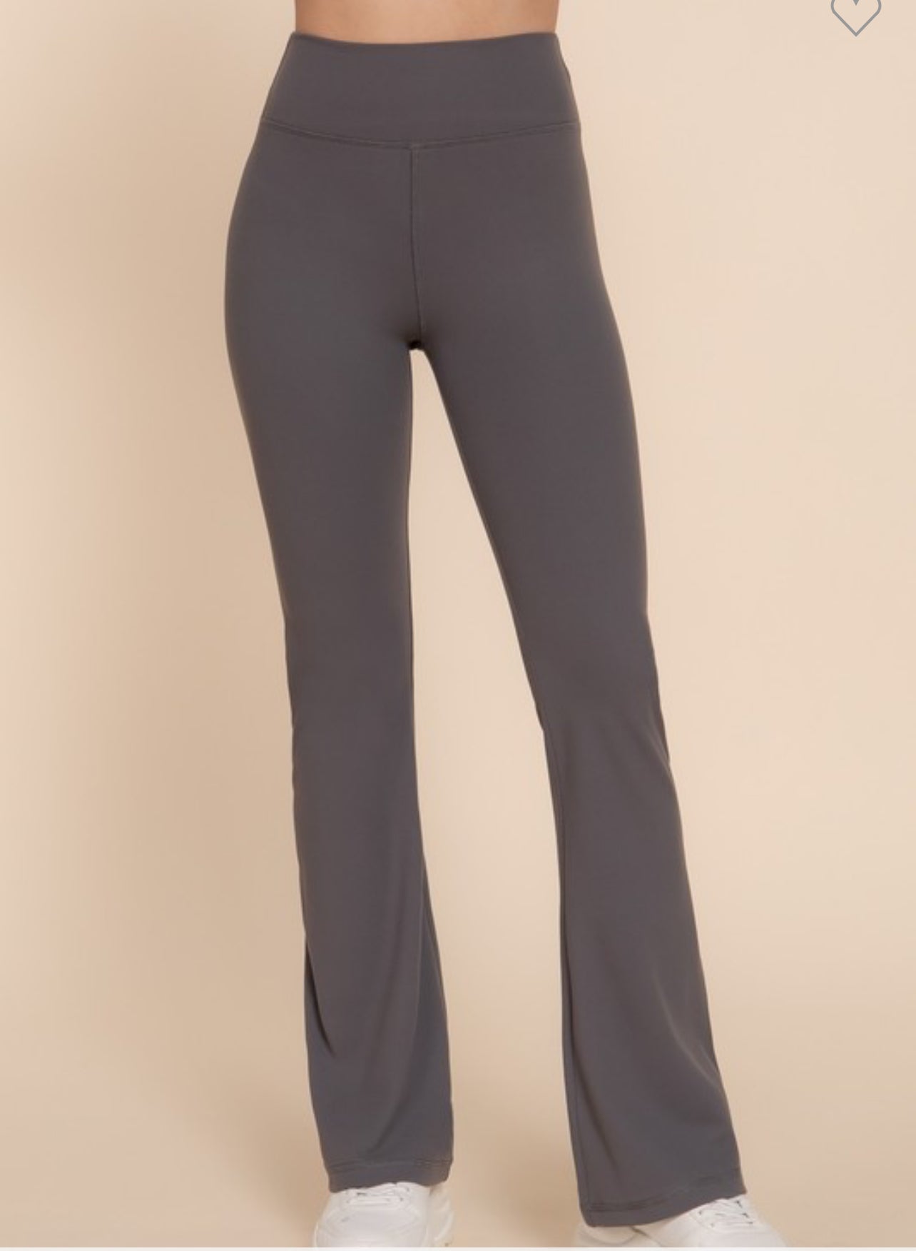 FLARE STRETCH PANTS- GREY