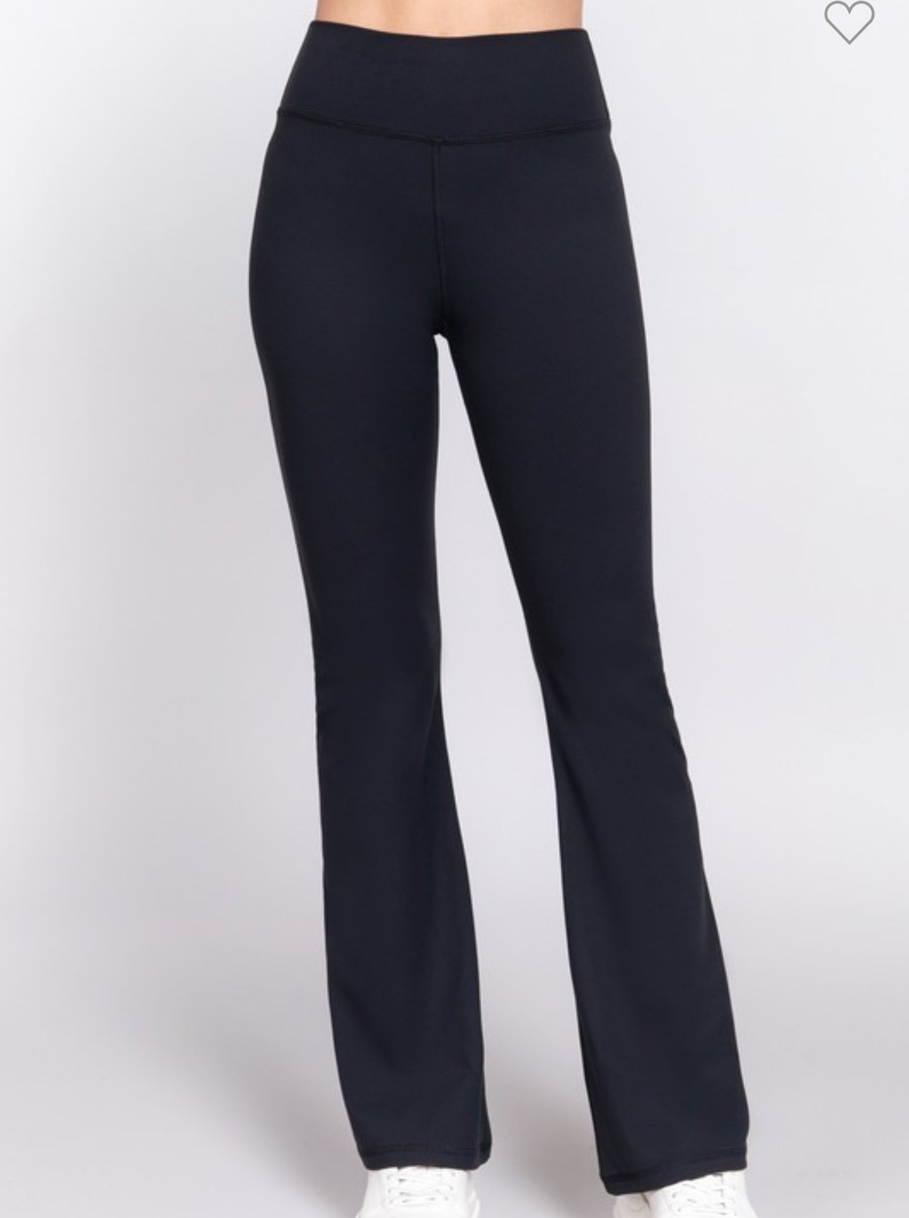 FLARE STRETCH PANTS- BLACK