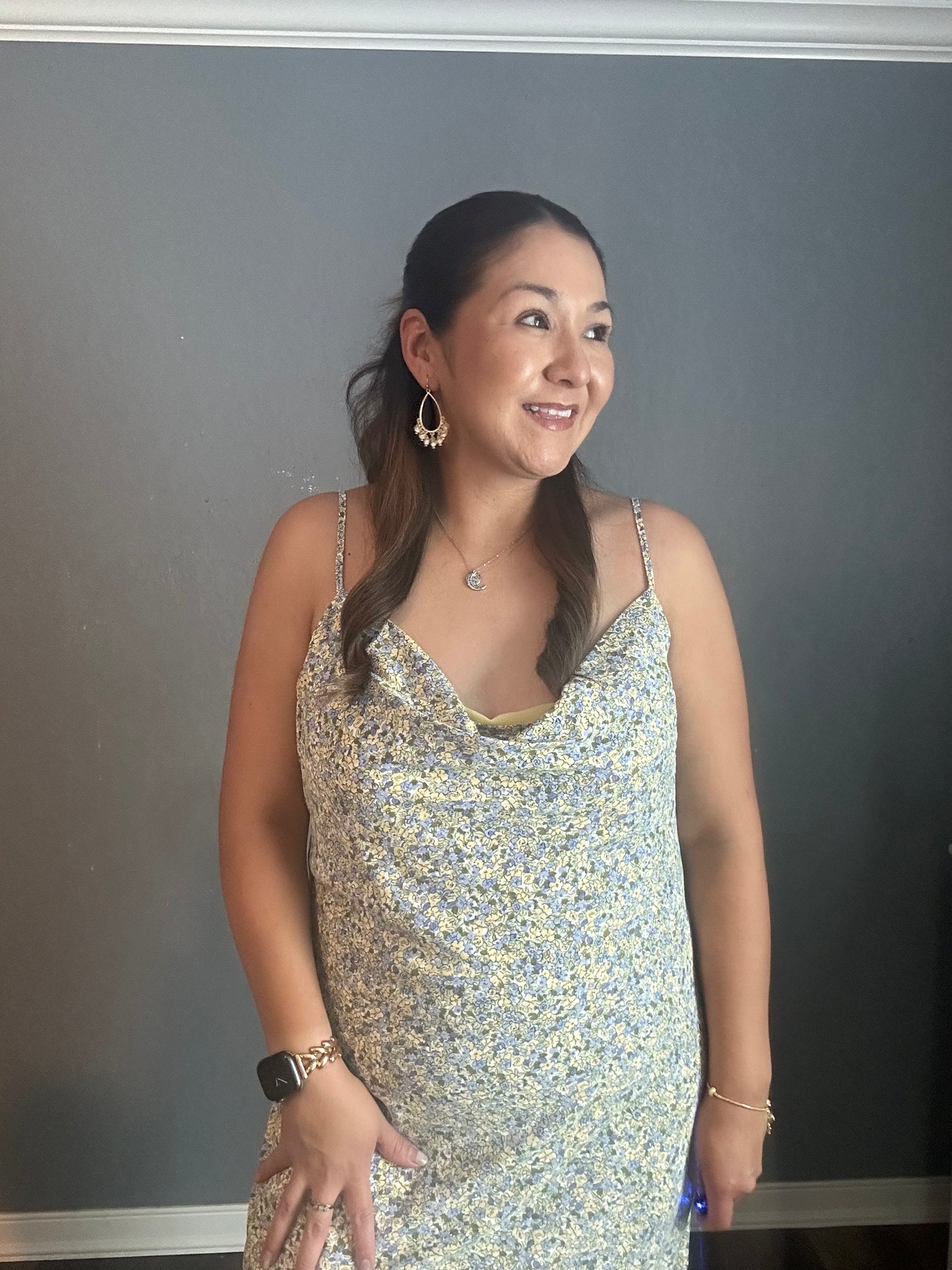 Floral Summer Dress- Green Floral
