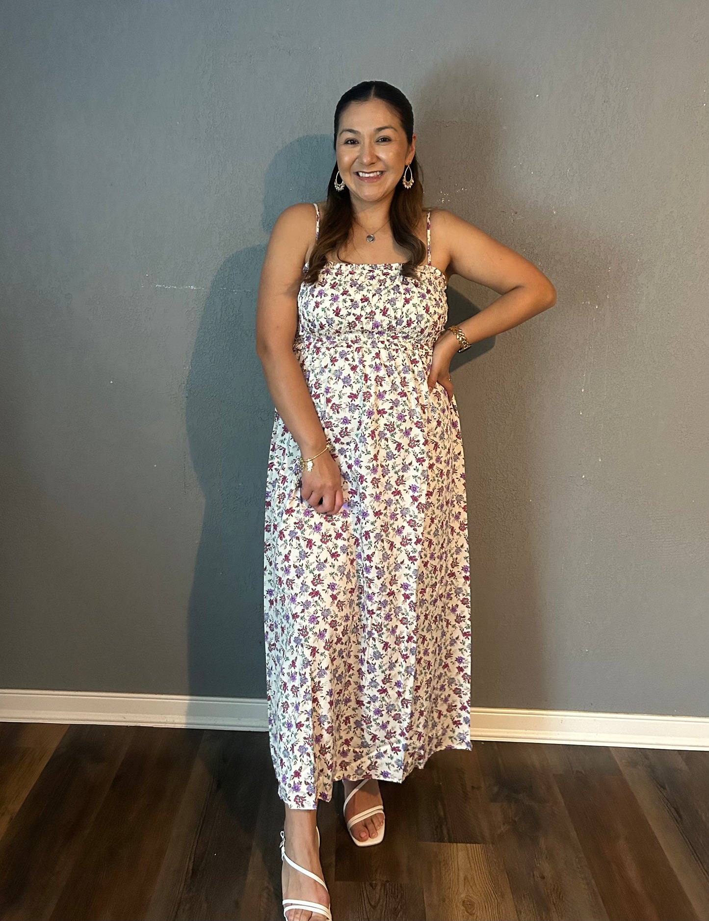 Floral Cami Maxi Dress - Purple