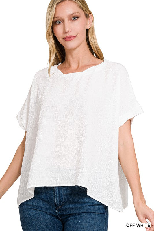 Woven airflow round - Off White