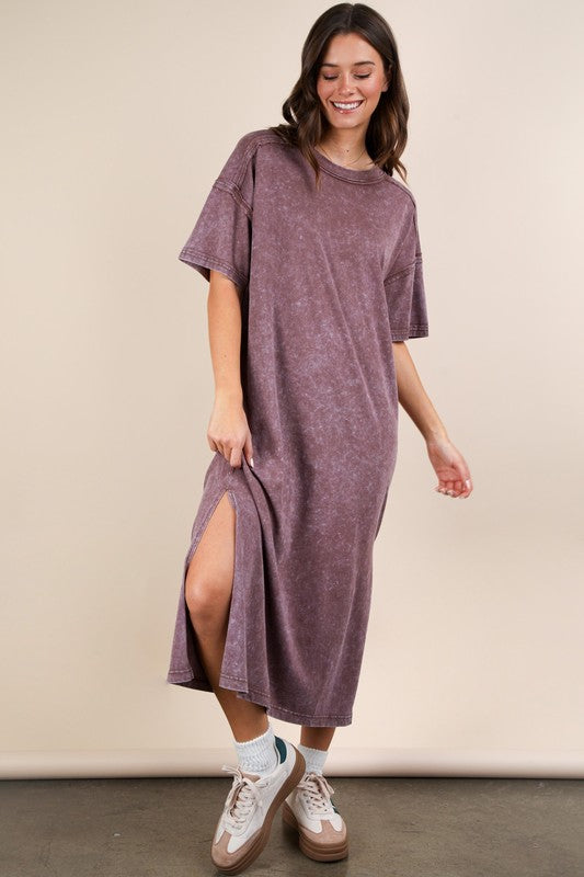 Everyday Comfy Midi Dress- Chocolate1