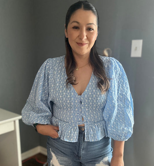 Adorable Belled Sleeved - Blue