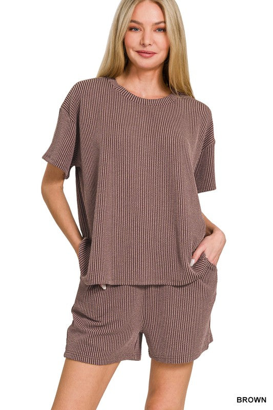 Vacation Corded Rib- Brown