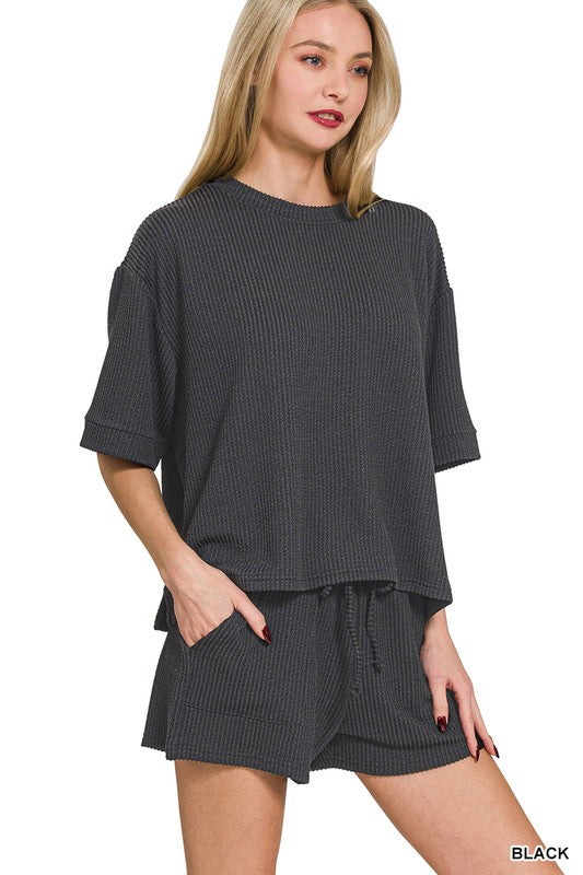Vacation Corded Rib - Black