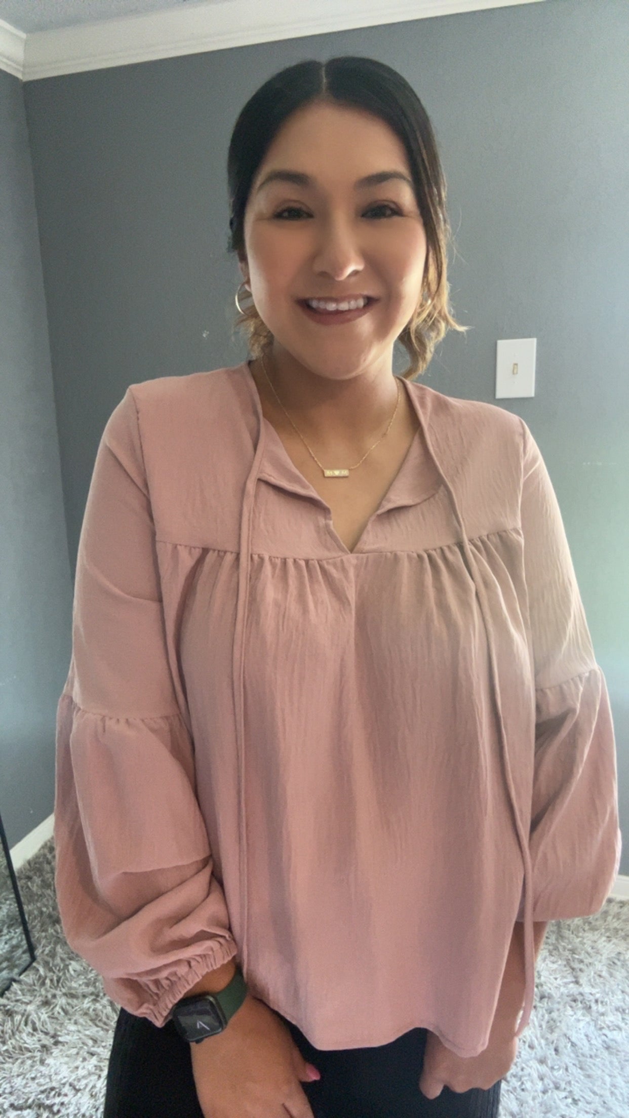 SUNSET LONG SLEEVE TOP- DUSTY ROSE